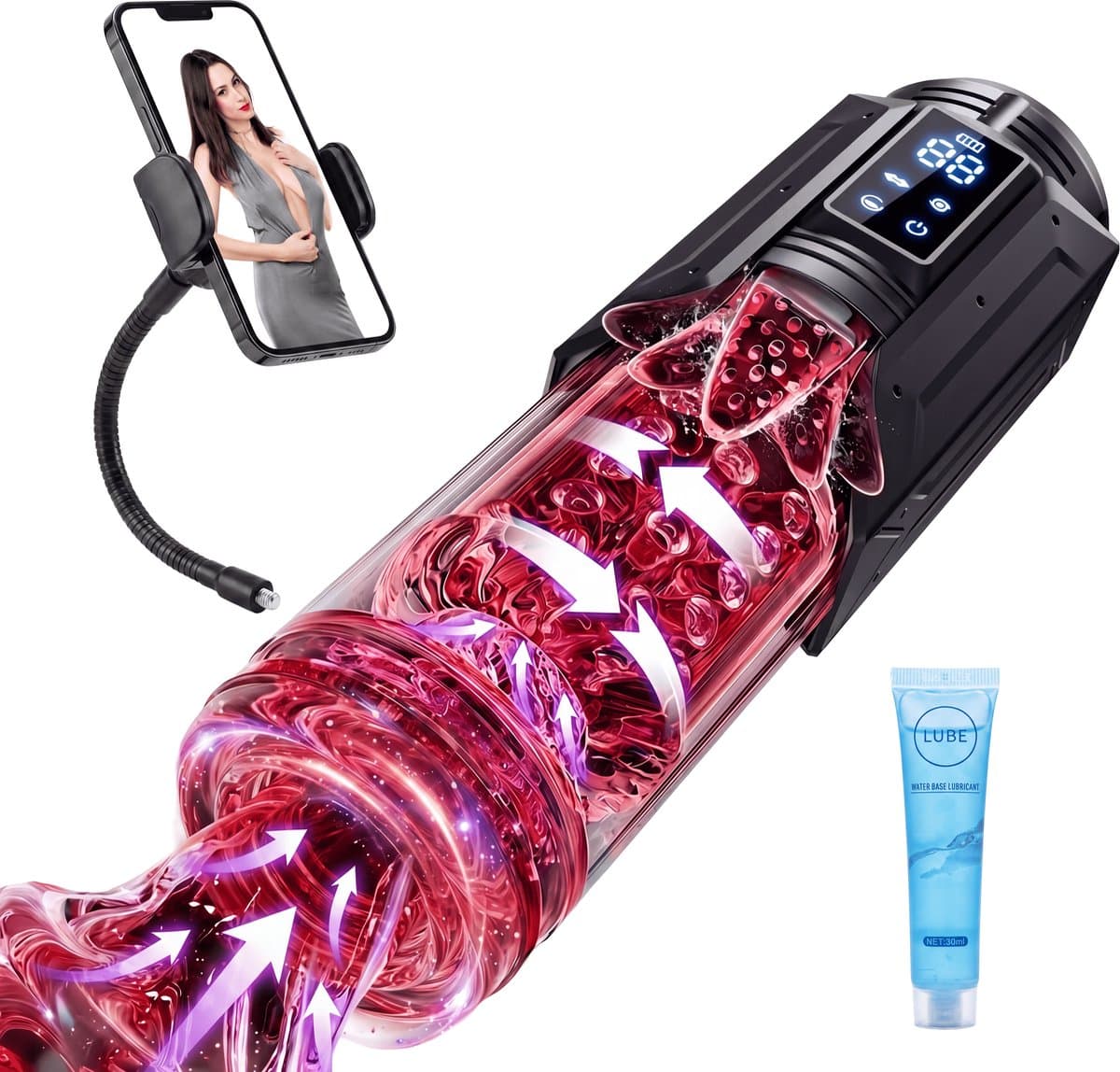 Aphrodite Masturbator Voor Man - 343 Verschillende Modi - Pocket Pussy - Sex Toys Voor Mannen - Tong (EAN: 8721264321329)