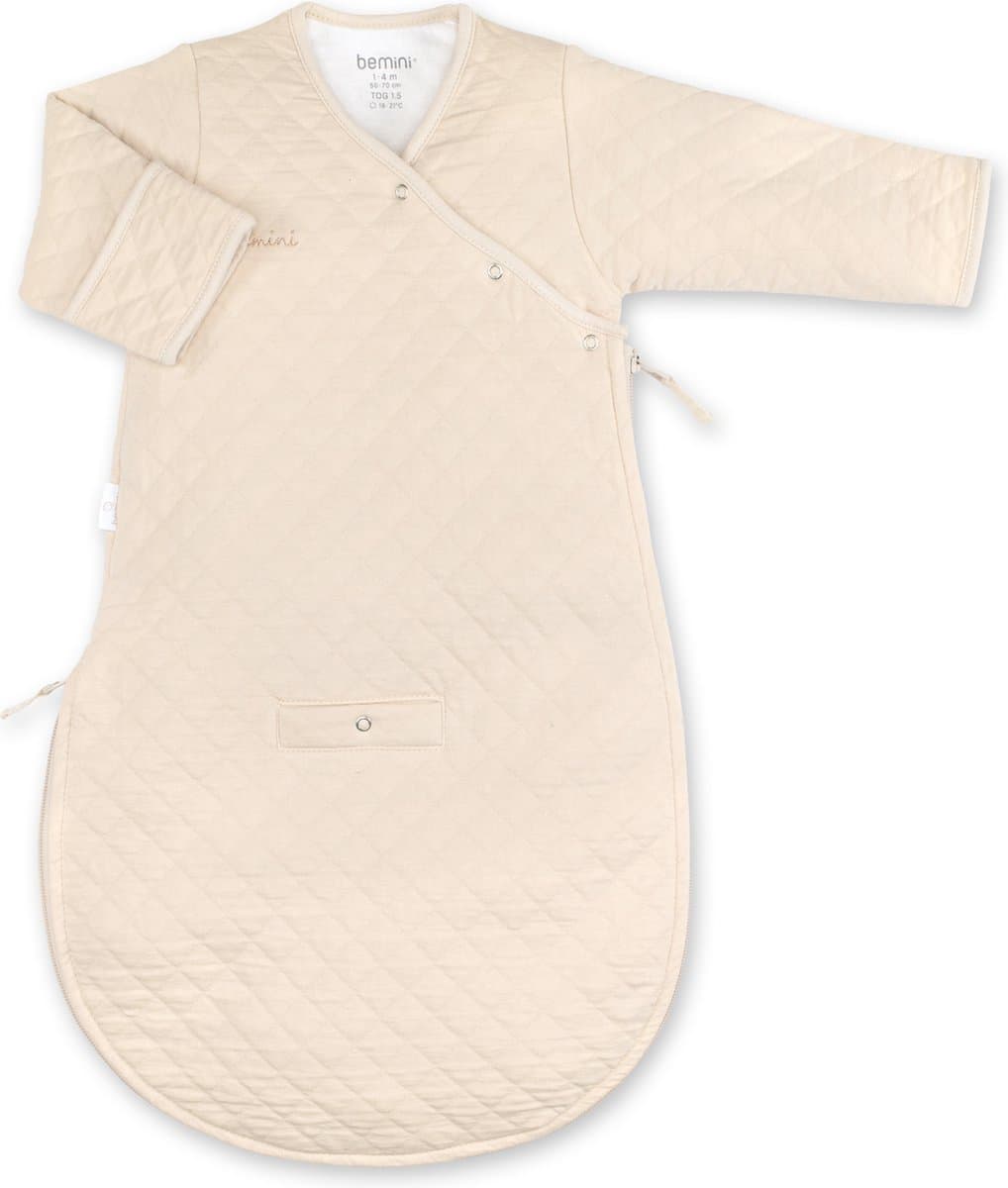 BEMINI Babyslaapzak - MAGIC BAG 1-4m - TOG 1.5 - Pady quilted jersey - Cream (EAN: 5420010709055)