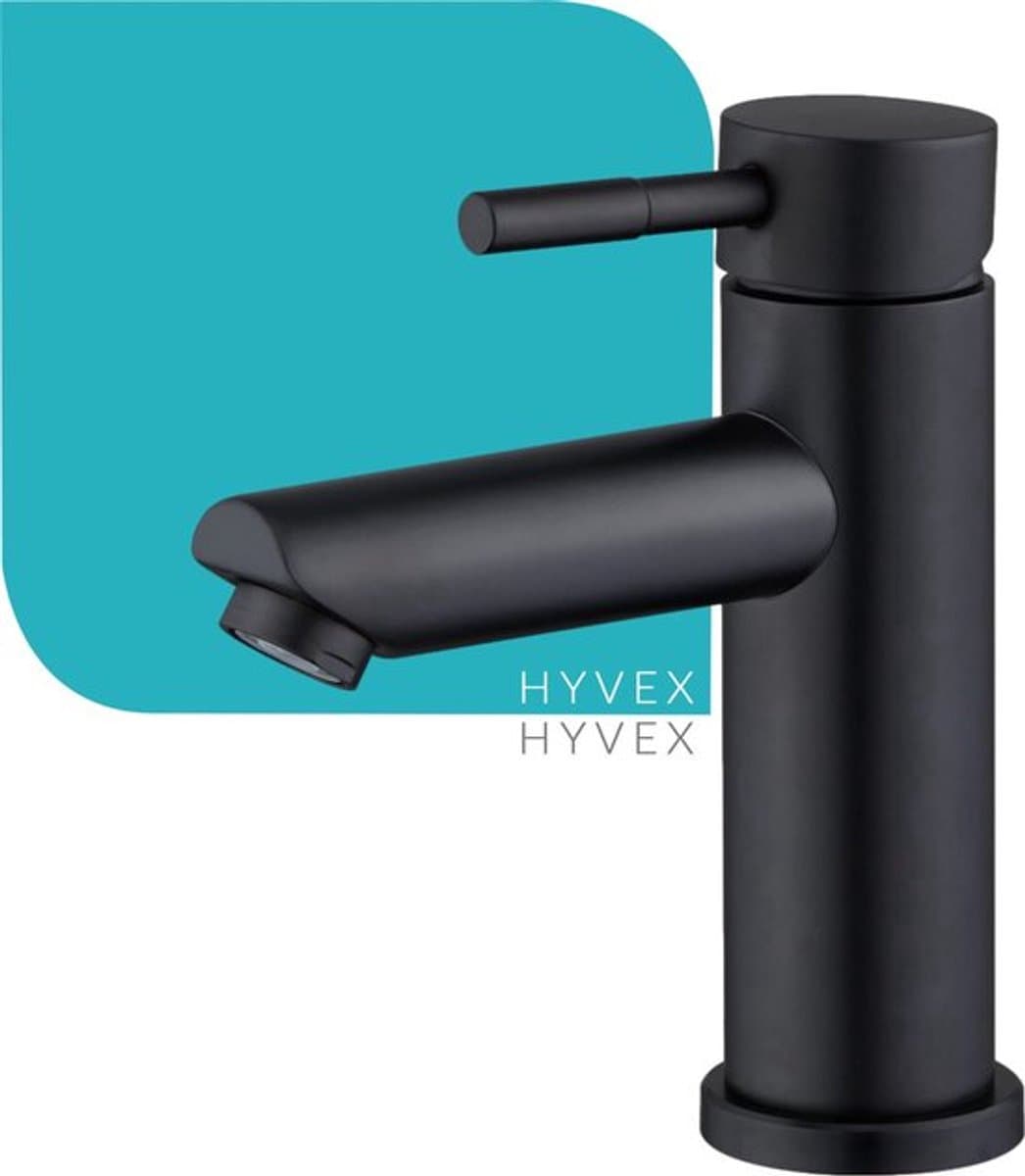 Badkamer & Keuken Kraan Zwart inclusief aansluitingen - Wastafel Kraan - Zwart (EAN: 7442953446482): De kracht van matzwart