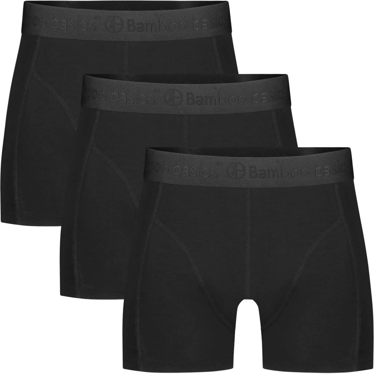 Bamboo Basics Heren Bamboe Boxershorts Rico (3-pack) - Zwart Ton Sur Ton - Ondergoed Heren - Boxershort Heren Lange pijp - Maat L (EAN: 8719008055203)
