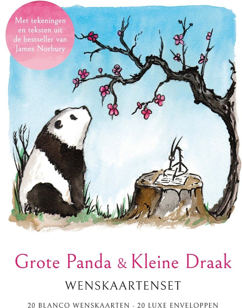 Grote Panda & Kleine Draak - Wenskaartenset (EAN: 9789464043563): Wat zit er in de set