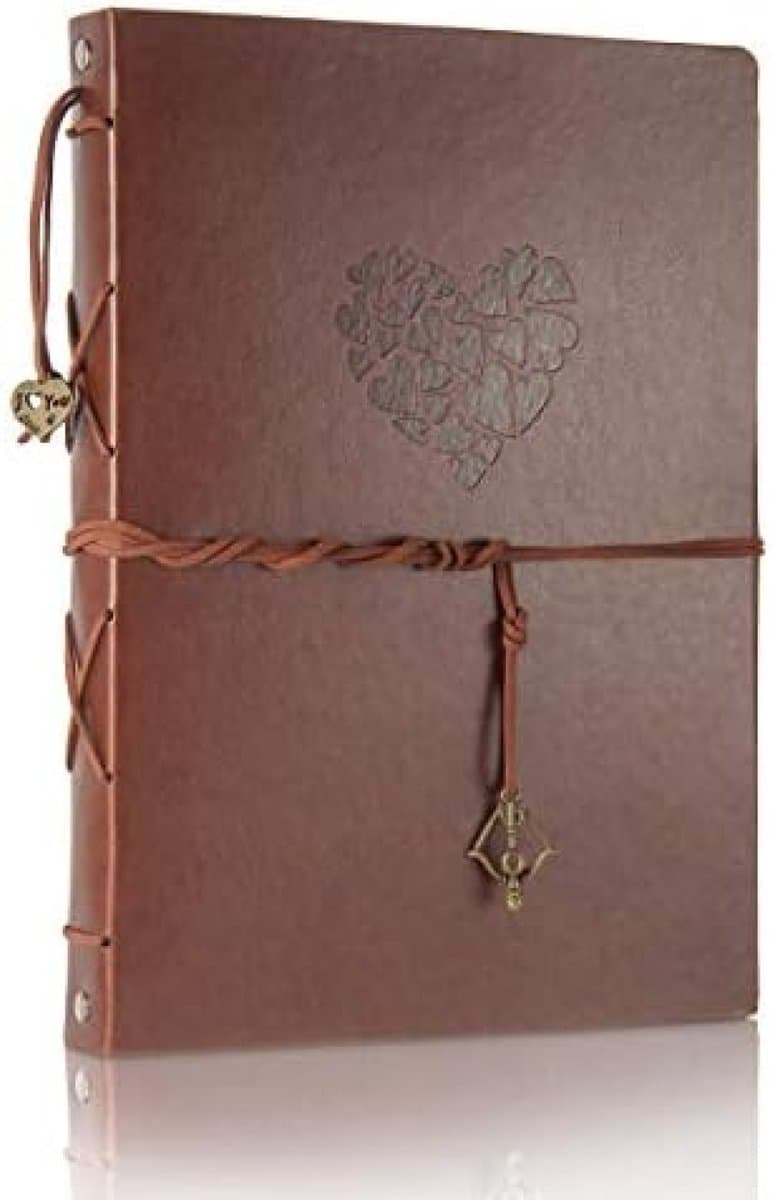 Lederen Fotoalbum Doe Het Zelf Plakboekalbum Foto Boek Bruiloft Gasten Boek Vintage Photo Album Scrapbook 60 Zwarte Pagina's voor Kerst Verjaardag Jubileum Cadeau (EAN: 6152817346346)