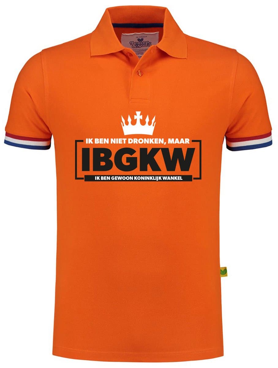 Bellatio Decorations Koningsdag verkleed poloshirt heren - ik ben niet dronken - oranje XL (EAN: 8721131356621)