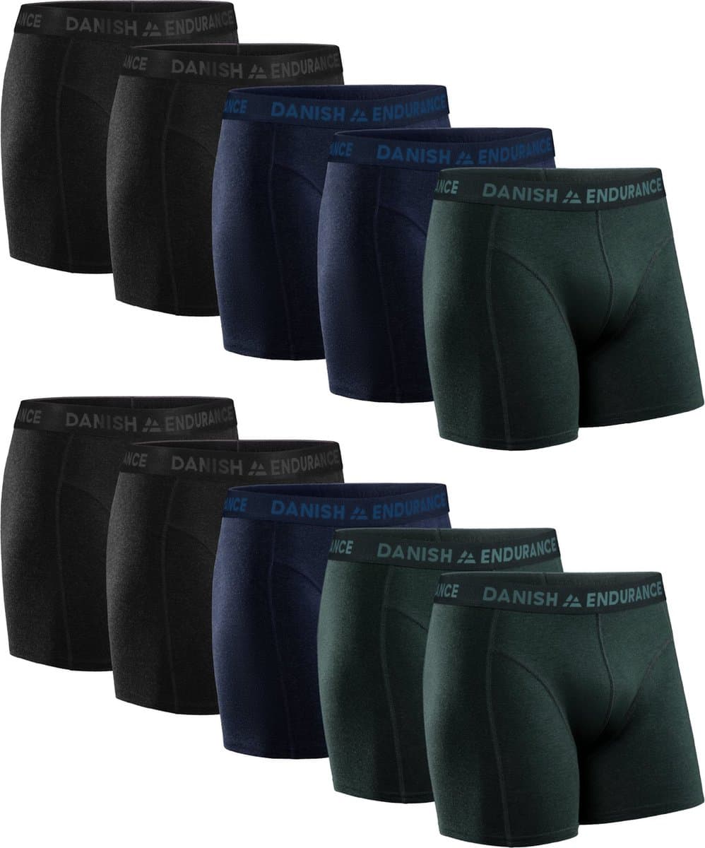 DANISH ENDURANCE Katoenen Boxershorts- Onderbroeken voor Heren - 10 pack - Maat 3XL (EAN: 5713205011492)