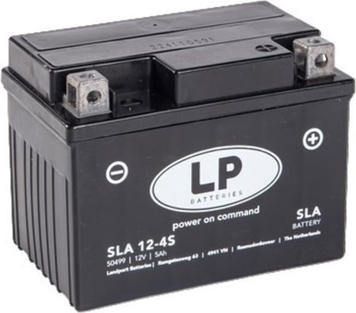 LANDPORT (LP) SLA 12-4S AGM MOTOR ACCU 12 VOLT 5,0 AH (50499 - MS SLA 12-4S) (EAN: 8717101022375)