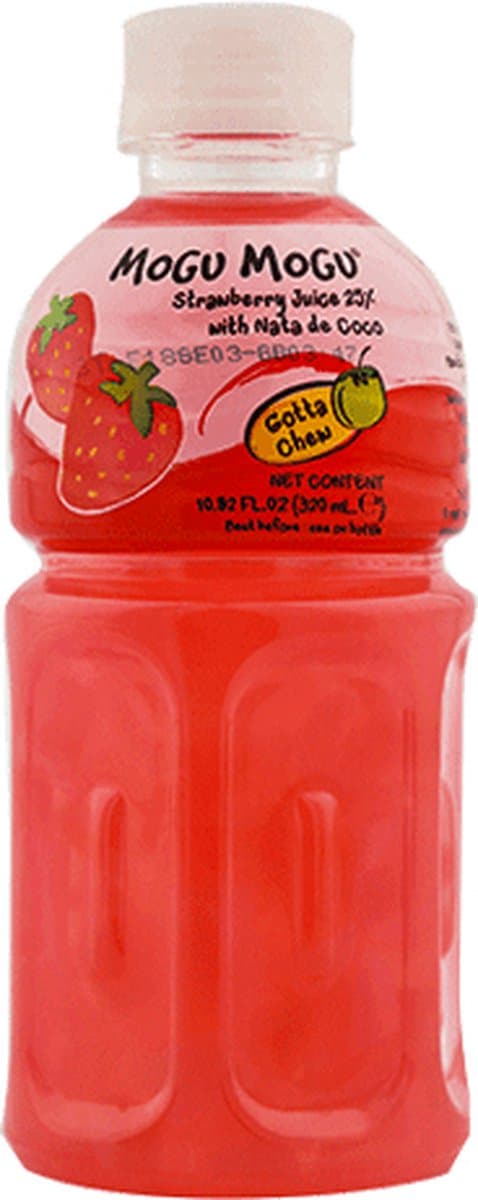 Mogu Mogu Strawberry 6x320ml - Tropische Frisdrank - Aardbeismaak met stukjes cocos (EAN: 8850389117279): **Wat is er zo bijzonders aan dit drankje**