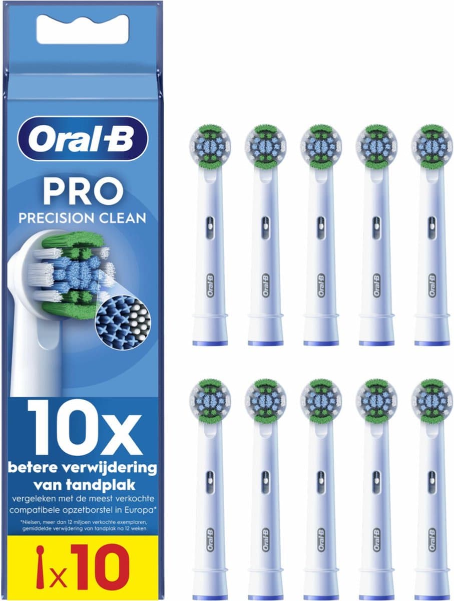 Oral-B Precision Clean Pro - Opzetborstels - CleanMaximiser Technologie - 10 Stuks: De Belofte Geel is het nieuwe Groen