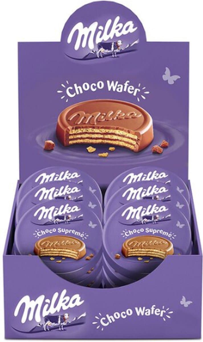 Milka Choco Wafer Koekjes Melkchocolade 30 x 30g - Chocolakoeken - Voorraad - Verjaardag Cadeau Vrouw of Man - Geschenkset voor Man en Vrouw (EAN: 7622210373540)