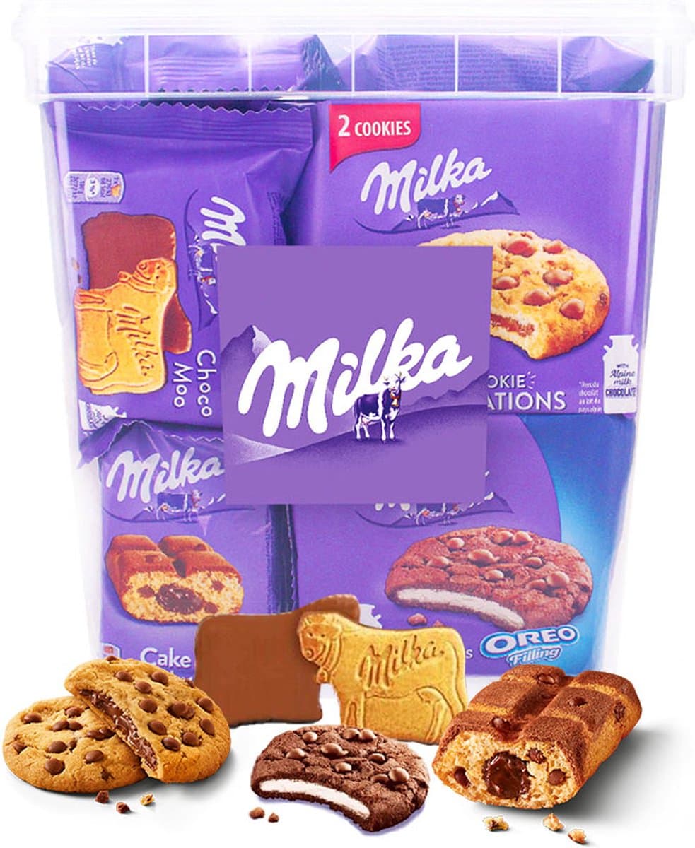Milka Best of cookies - koekjespakket XL - Milka Sensations, Milka Choco Moo & Milka Cake and Choc - 1084g (EAN: 5404038613099)