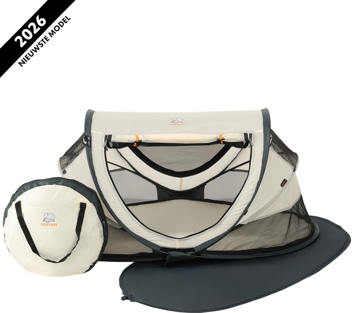 Deryan Peuter Luxe Campingbedje – Inclusief zelfopblaasbare matras - Cream (EAN: 9514789117992): 🛏️ **Eerste indrukken Snel opzetten, geen gedoe**