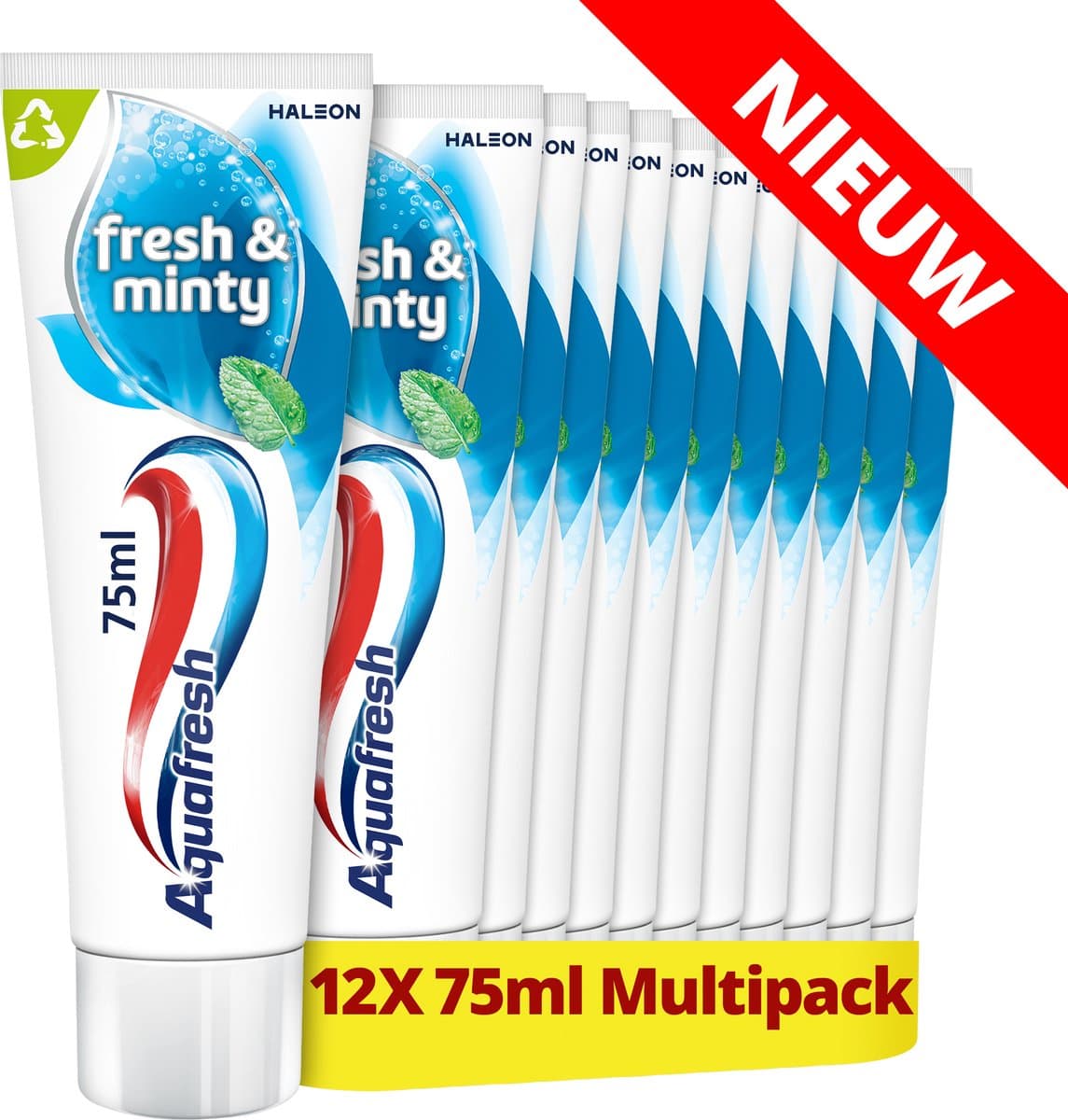 Aquafresh Fresh & Minty – Tandpasta – 3in1 – Voor een frisse adem – Voordeelverpakking – Recyclebare tube en dop – 12 x 75 ml (EAN: 5054563295323): Waarom een voordeelverpakking (Geloof me, je wilt dit)