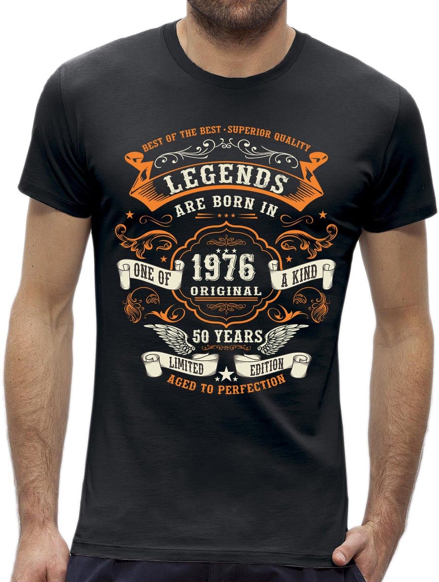 Limited Edition Abraham 50 jaar t-shirt / kado tip man / Heren maat XL / Verjaardag cadeau / 1976 (EAN: 7445935254273): Een ideale keuze voor een meesterwerk