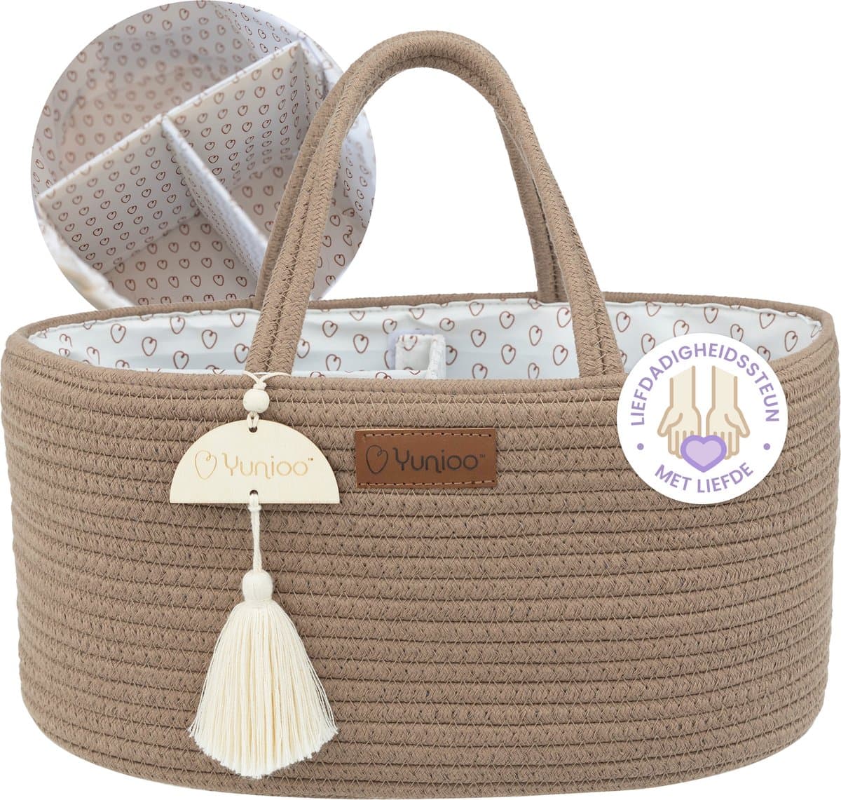 Yunioo Commodemandje en Luiertas - Luiermand voor Baby Kamer - Luier Mand Organizer - Opbergmand kinderkamer - Speelgoedmand - Bruin (EAN: 8720938229176): Waarom ik dit product zo aanbeveel