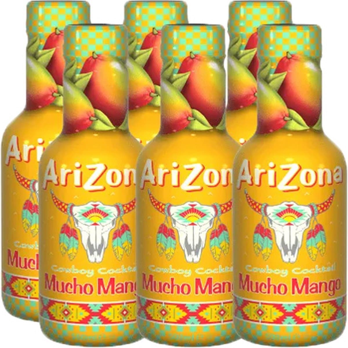 Arizona ijsthee Mucho Mango, flesjes van 0,5 L, pak van 6 (EAN: 0613008739041): De berichtjes bleven maar komen