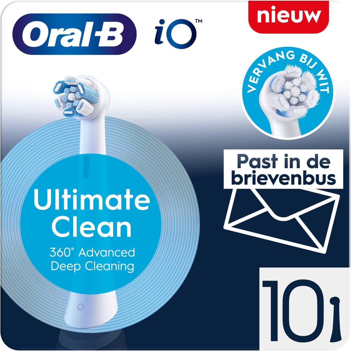 Oral-B iO Series Ultimate Clean - Originele opzetborstels - CrissCross borstelharen - 10 Stuks: De belofte Een professioneel schoon gevoel ✨