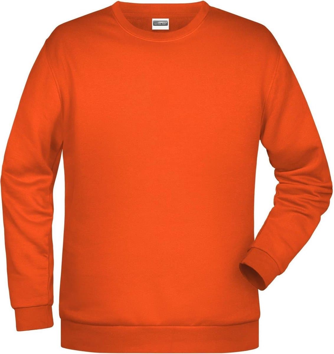 James And Nicholson Heren Basis Sweatshirt (Oranje) (EAN: 5059269262907): 🍊 Een kleur die straalt (zonder te krabben)