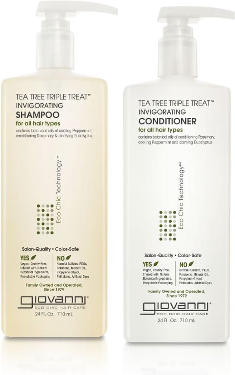 Giovanni Cosmetics - Tea Tree Value Size Set - Shampoo + Conditioner 2x 710 ml (EAN: 6011639231288): Waarom ik er zo enthousiast over ben