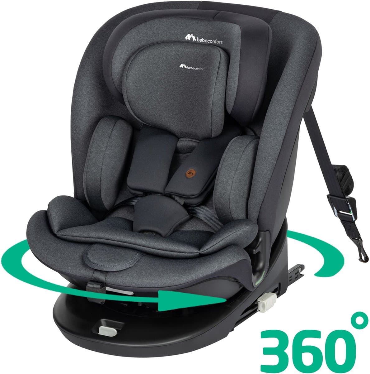 Bebeconfort EvoluFix 360 i-Size - Autostoel - Tinted Black - Vanaf de geboorte tot 12 jaar oud (EAN: 8712930021483)