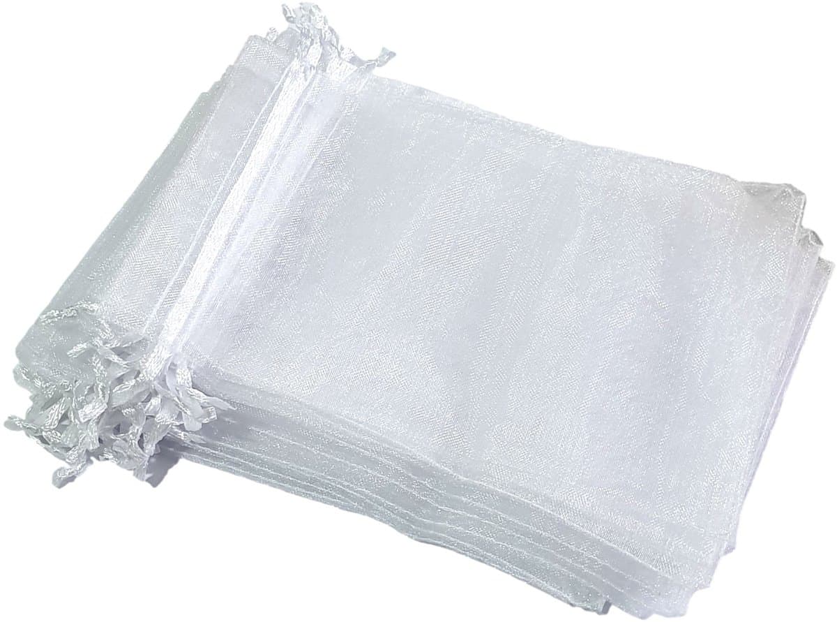 Prigta - Organza zakjes - 50 stuks - 10x15 cm - Wit - cadeauzakjes organza stof - uitdeelzakjes - geschenkzakjes - geurzakjes maken (EAN: 8720682331170): Organza-zakjes van Prigta De ideale giftzak voor je creatieve zaken! 🎉