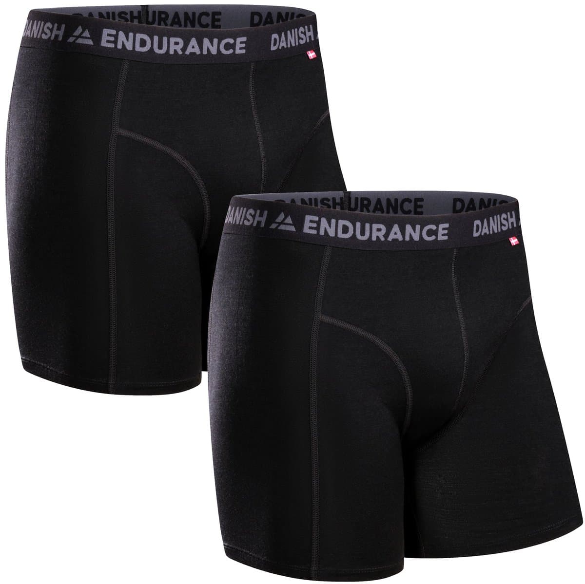 DANISH ENDURANCE Merinowollen Boxershort Heren - Thermoondergoed - Ultrazacht - Zwart - 2-pack M (EAN: 5713205031384)
