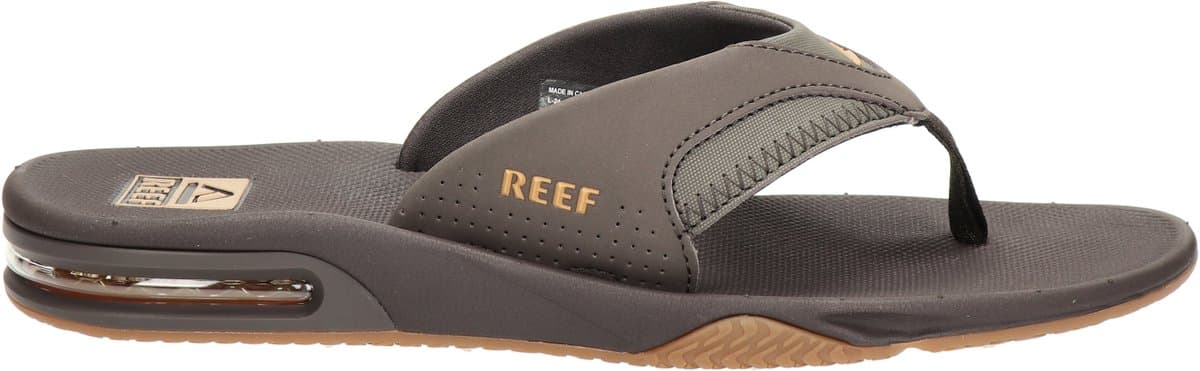 Reef Fanningbrown/Gum Heren Slippers - Zwart/Bruin - Maat 43 (EAN: 0881862642290)