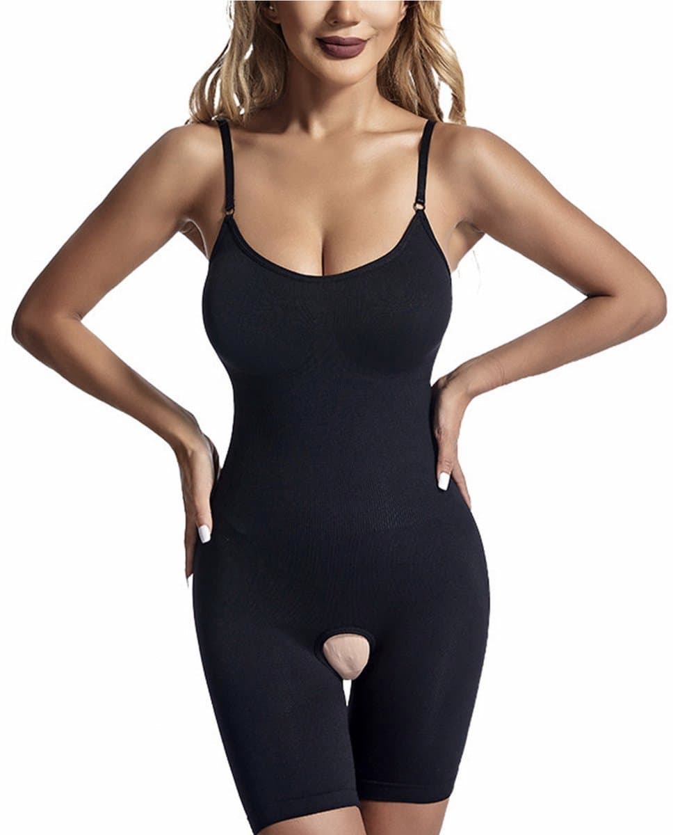 Somstyle Corrigerende Body - Maat XL - Naadloos - Bodysuit met Open Kruis Dames - Corrigerend Ondergoed Vrouwen - Zwart (EAN: 8721073316721)