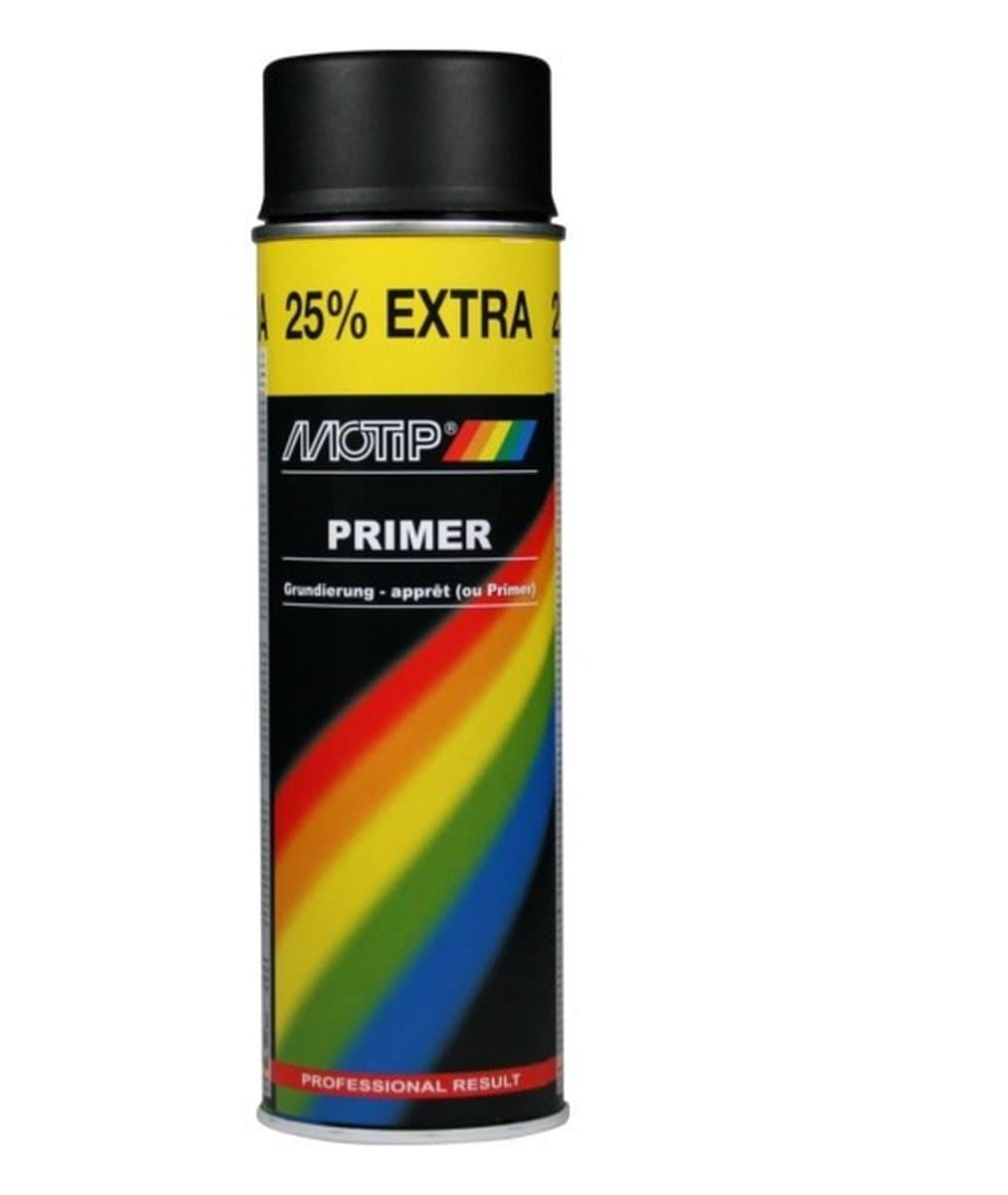 Motip primer - grondverf - spuitbus - zwart - sneldrogend - 500 ml (EAN: 5701541627538): Waarom een zwarte primer een gamechanger is