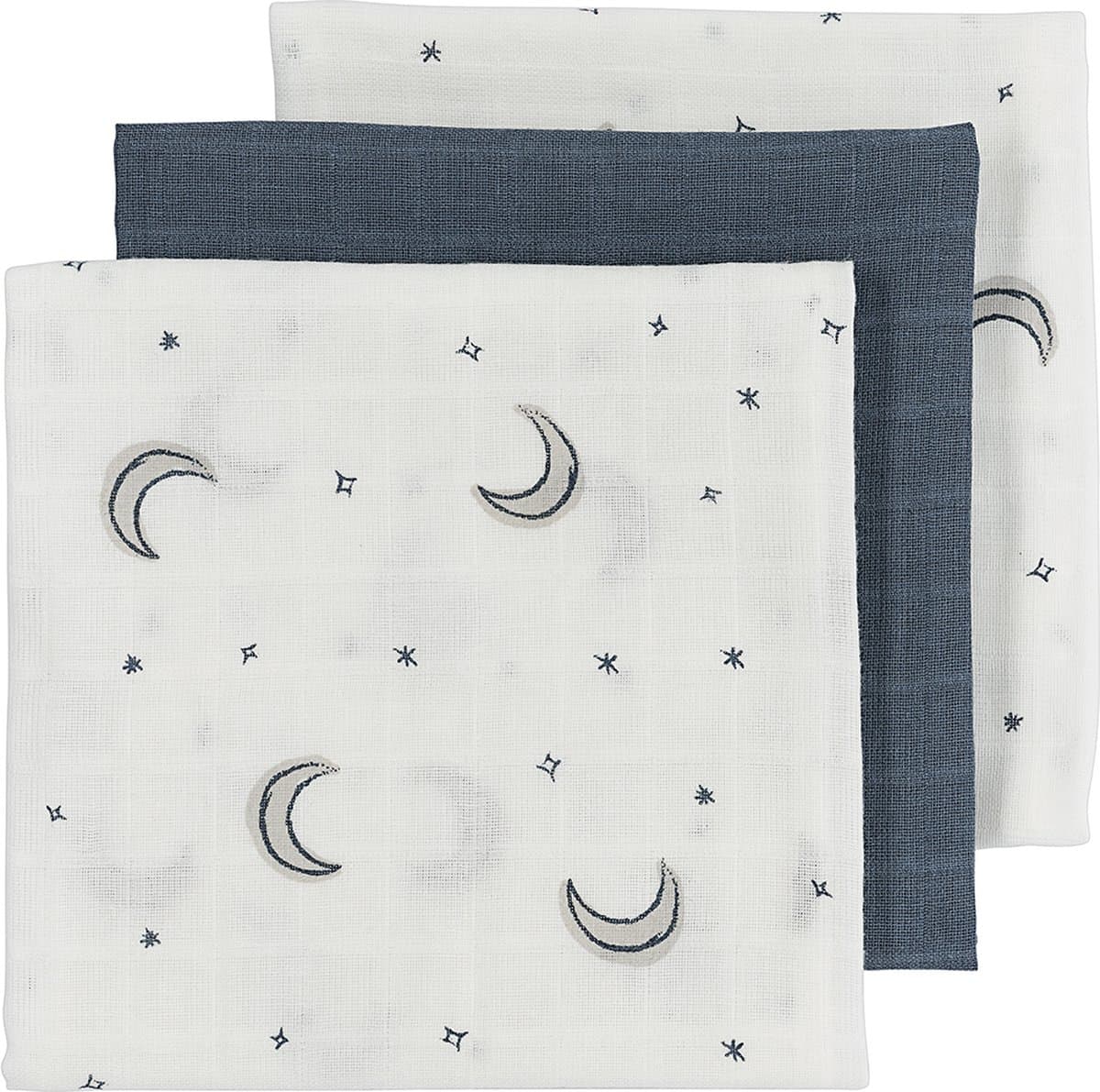 Meyco Baby Moon hydrofiele doeken - 3-pack - indigo - 70x70cm (EAN: 4054703152036): **Waarom Hydrofiele Doeken**