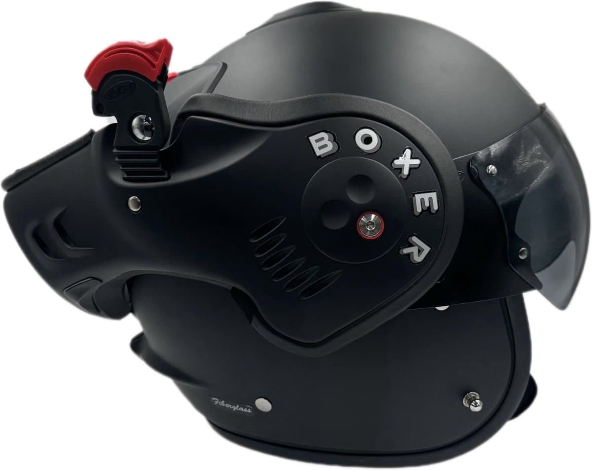 Roof Boxer V8 Alpha Matt Black - Systeemhelm - Maat SM - Boxer helm - Motorhelm - ECE 22-06 gekeurd (EAN: 3662305017656)