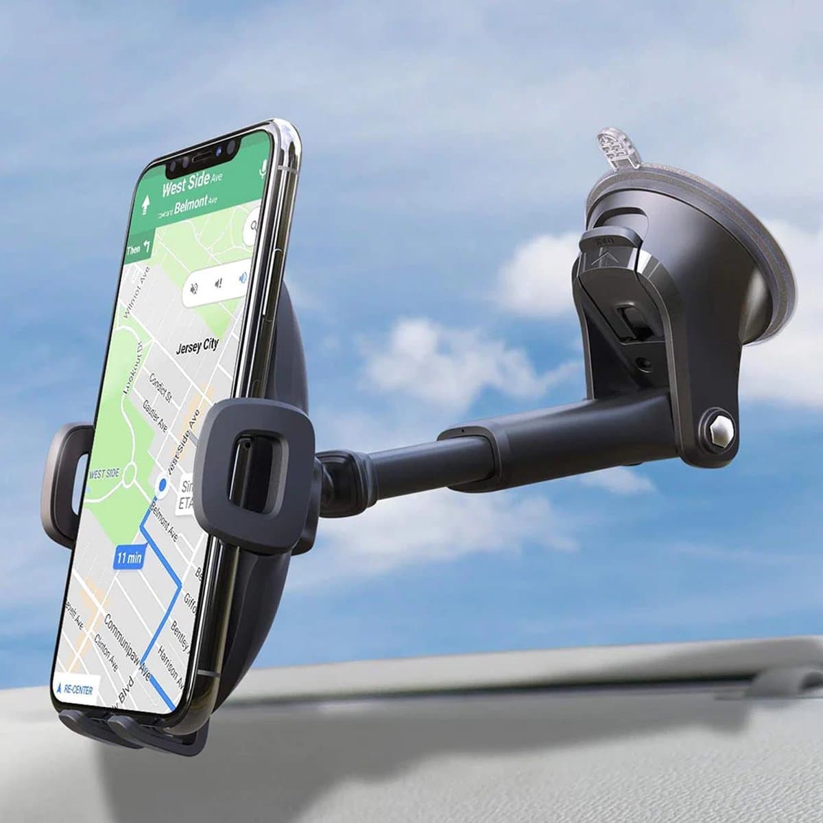 Telefoonhouders Auto met Extra Sterke Zuignap - Voor Raam en Dashboard - GSM / Mobiel Houder - Autohouder telefoon - Accessoires Accessories Interieur (EAN: 7448106837848)