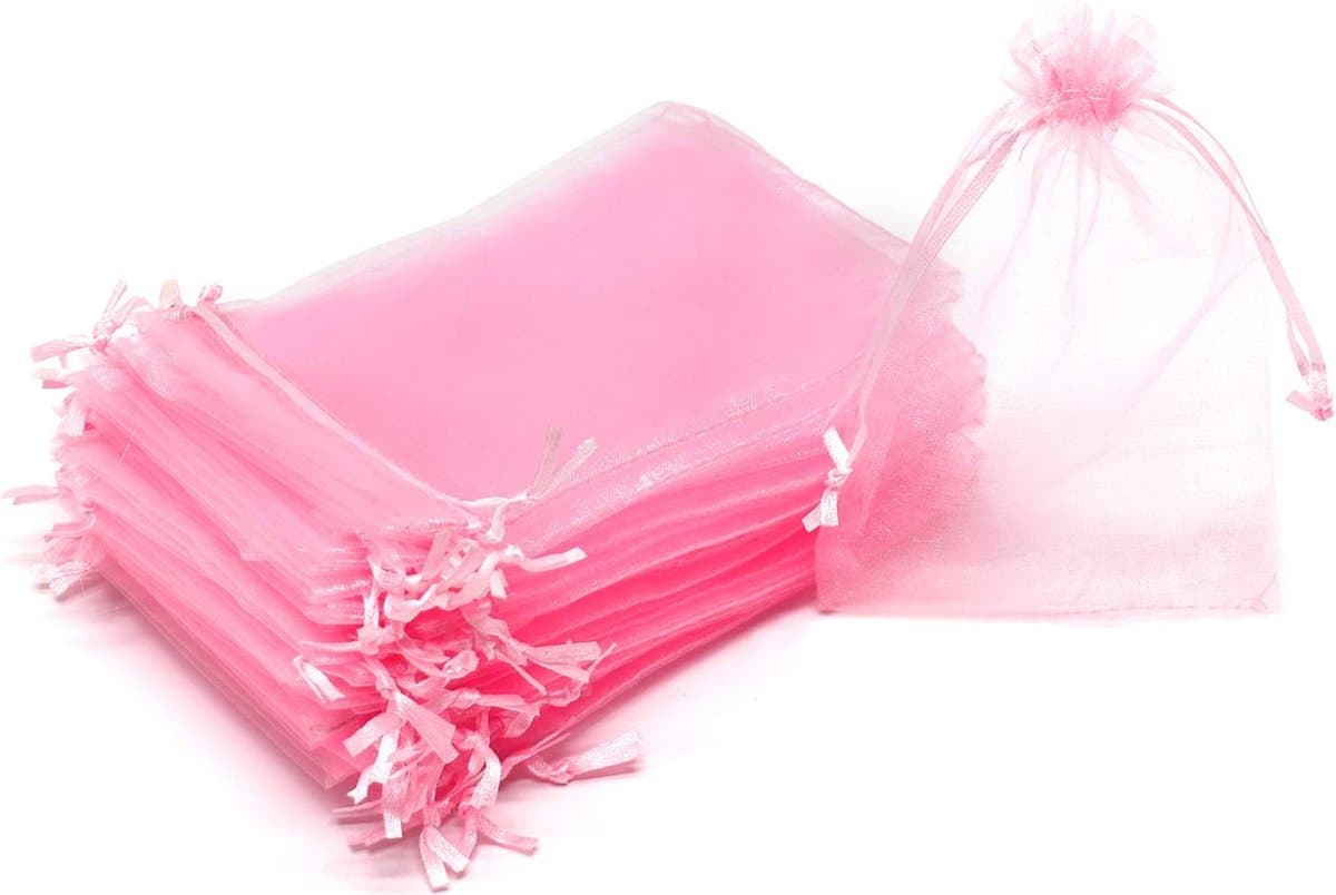 Fako Bijoux - 20 Organza Zakjes - 7x9 cm - Feestzakjes - Snoepzakjes - Cadeauzakjes - Uitdeelzakjes - Sieradenzakjes - Roze - 7x9cm - 20 Stuks (EAN: 8719743514829): Waarom hierover praten