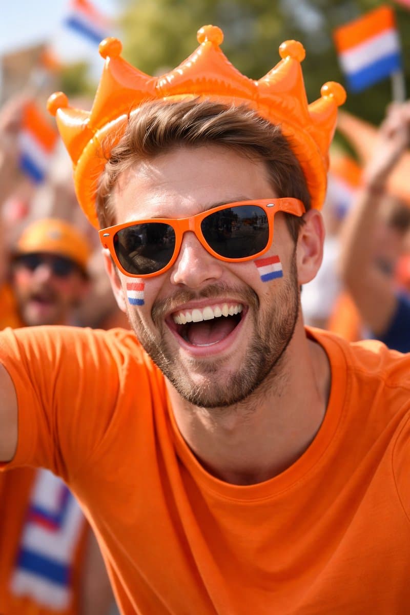 Oranje Zonnebril Koningsdag Accessoires Festival Bril WK Oranje Bril Heren Dames (EAN: 5996425395560)