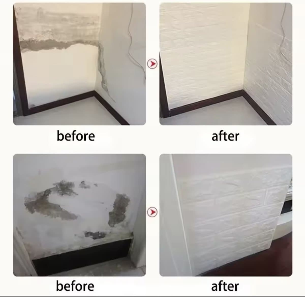 Modern Behang - Gemakkelijk behangen - Zelfklevend - 70 CM x 100 CM - Witte bakstenen - Waterdicht - Easy to set up - C1.5 (EAN: 3968247428131): Waarom bakstenen (maar dan makkelijk)