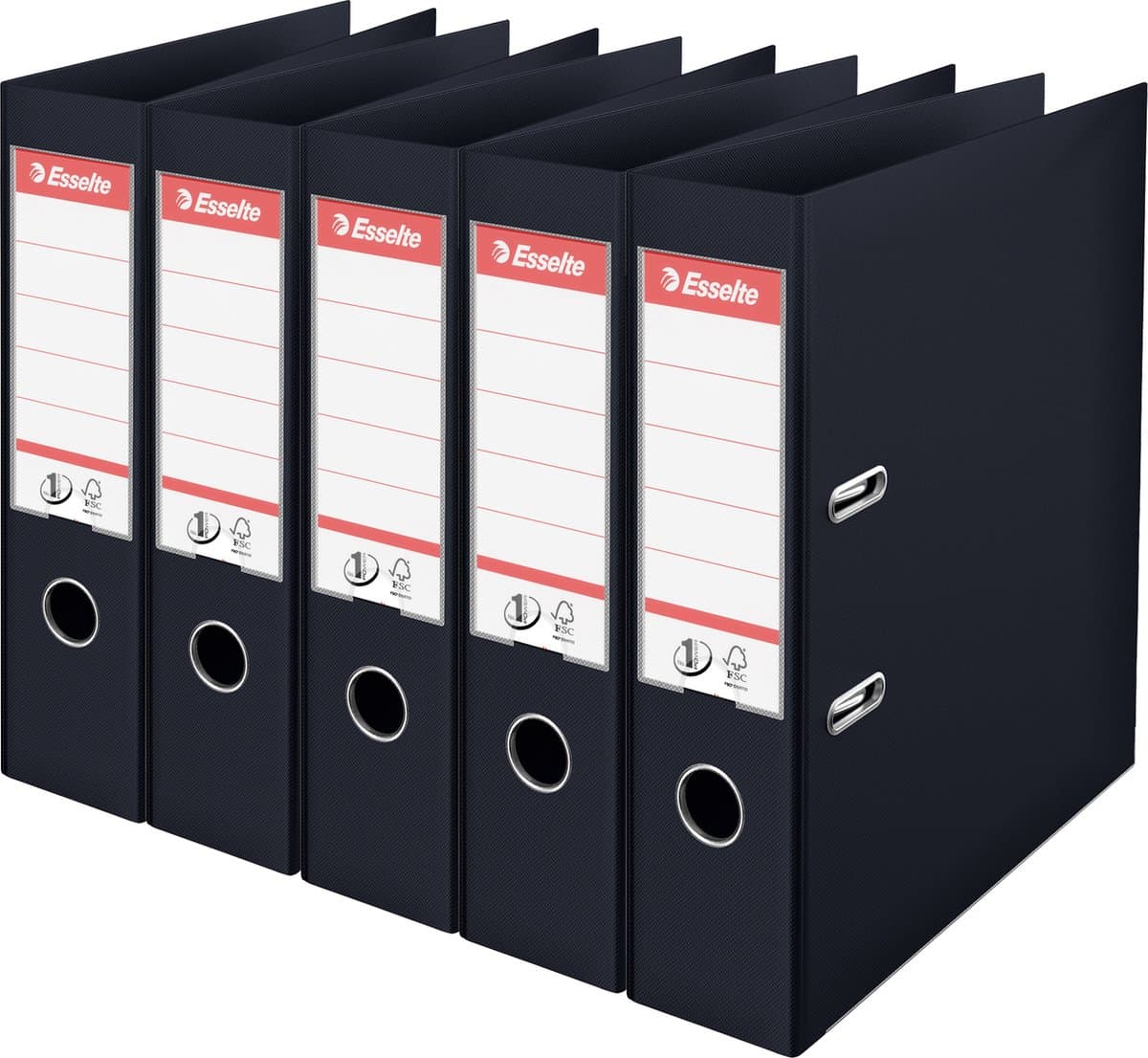 Esselte Nr.1 Vivida Ordner - Rugbreedte 75 mm - Voordeelverpakking (5 stuks) - Zwart (EAN: 4049793007120): Waarom deze ordners meteen mijn aandacht trokken
