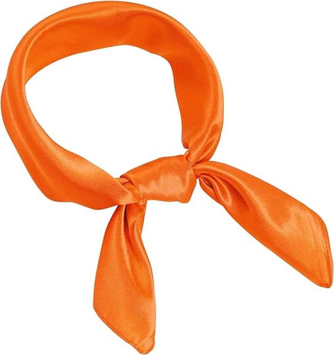 Vierkante sjaal - satijnen sjaal/zakdoek - perfect voor retro Halloweenkostuums - Koningsdag - oranje (EAN: 0734376604134): Waarom deze sjaal zo bijzonder is