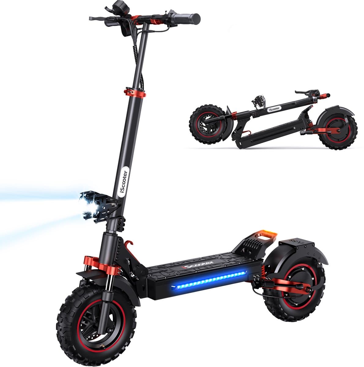 iScooter ix5s Elektrische Step Volwassenen - 60km Bereik - 1000W - 11 Inch - Terreinrijden - Opvouwbaar (EAN: 9328426191135)