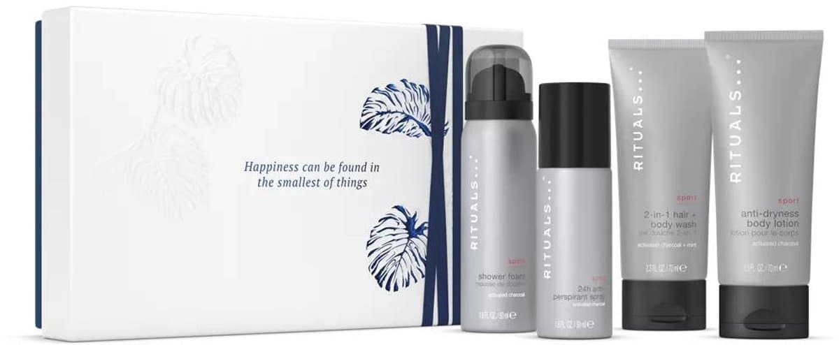 Rituals - Geschenkset voor Mannen - 4 Producten - Douchegel 50 ml + Bodylotion 70 ml + 2 in 1 Shampoo and Body Wash 70 ml + Anti-Perspirant Spray 50 ml - Giftset Man - Cadeaudoos - Geschenkdoos - Doucheschuim - Shower Gel - Body Lotion - Heren Hom...