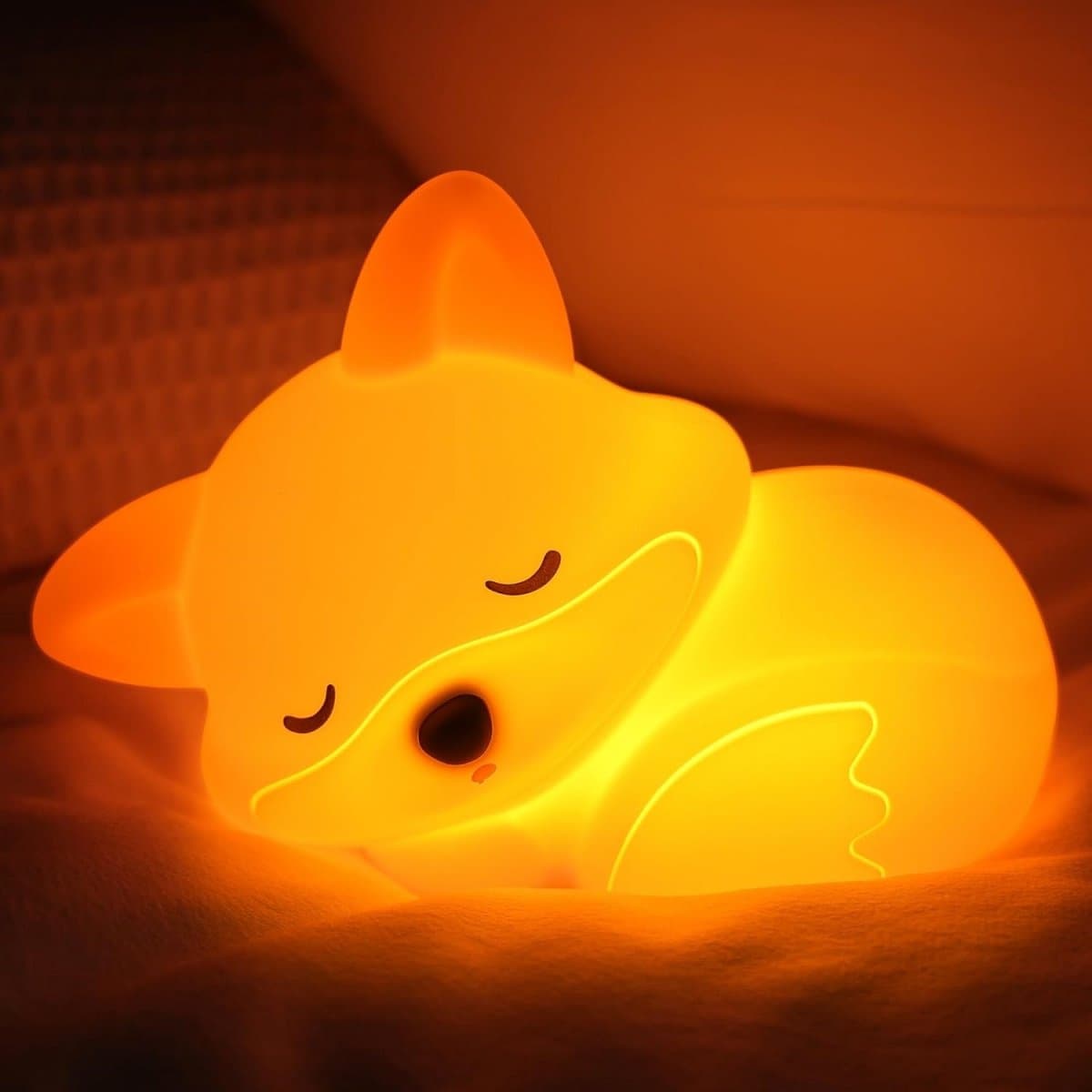 Vitdipy - LED Fox Nachtlampje - Kinderkamer & Slaapkamer - Stopcontact met Touch Functie - Dimbaar Nachtlampjes Voor Kinderen, Baby & Volwassenen (EAN: 9321882621635)