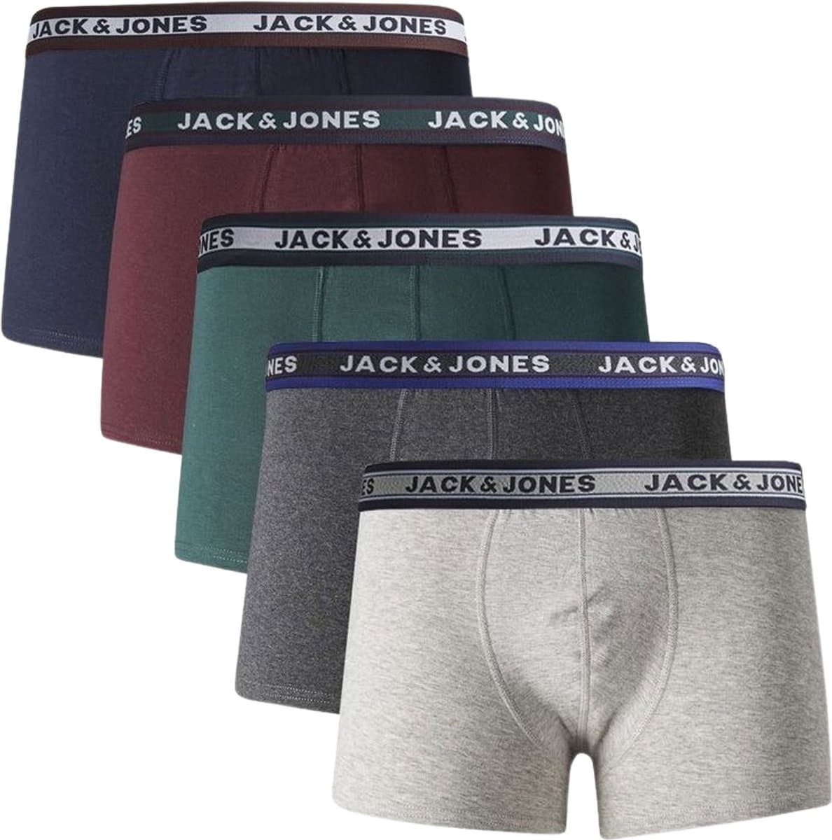JACK&JONES PLUS - JACOLIVER TRUNKS 5 PACK NOOS PLS Heren Onderbroek - Maat EU3XL US1XL (EAN: 5715220120203)