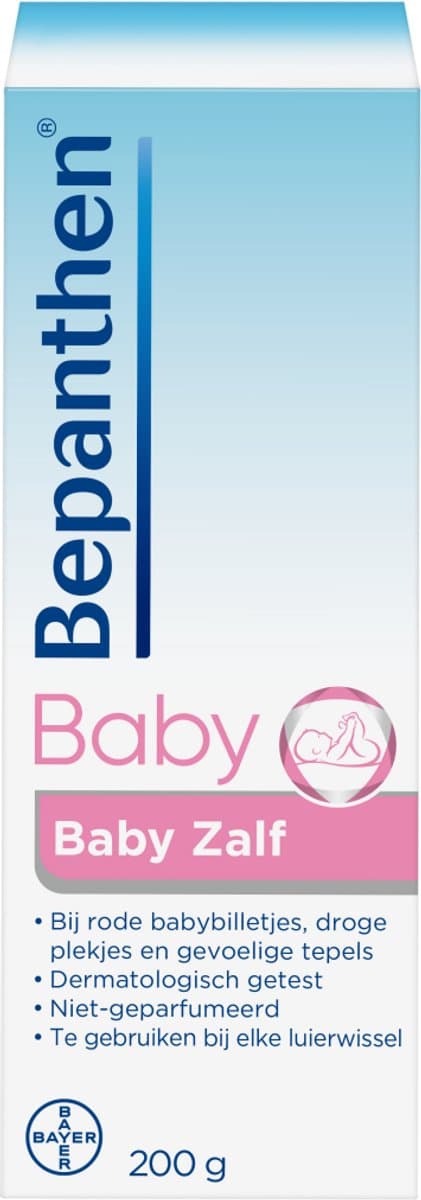 ​Bepanthen Baby Zalf 200 gram | Beschermt en Verzorgt Rode Babybilletjes | Ondersteunt Natuurlijk Huidherstel | Vrij van Parfum en Conserveermiddelen (EAN: 4057599010978)