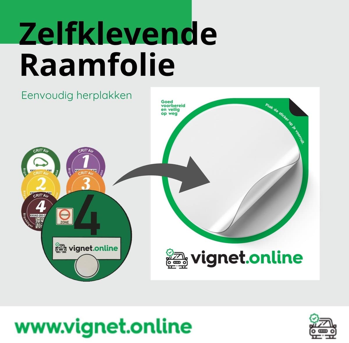 Vignet Online - Milieustickers - Transparante zelfklevende raamfolie (EAN: 6154126594562)