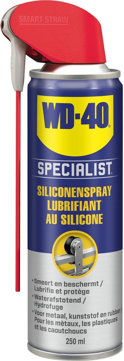 WD-40® Specialist Siliconenspray – Voorkomt roest en corrosie - Smeert & beschermt – Compatibel met alle metalen, kunststoffen, rubbers & hout – 250ml (EAN: 5032227317215)