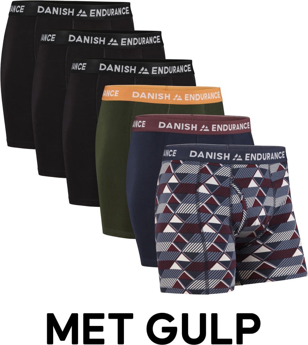 DANISH ENDURANCE Katoenen Boxershorts met Gulp- Onderbroeken voor Heren- 6 pack - Maat XL (EAN: 5713205030196)