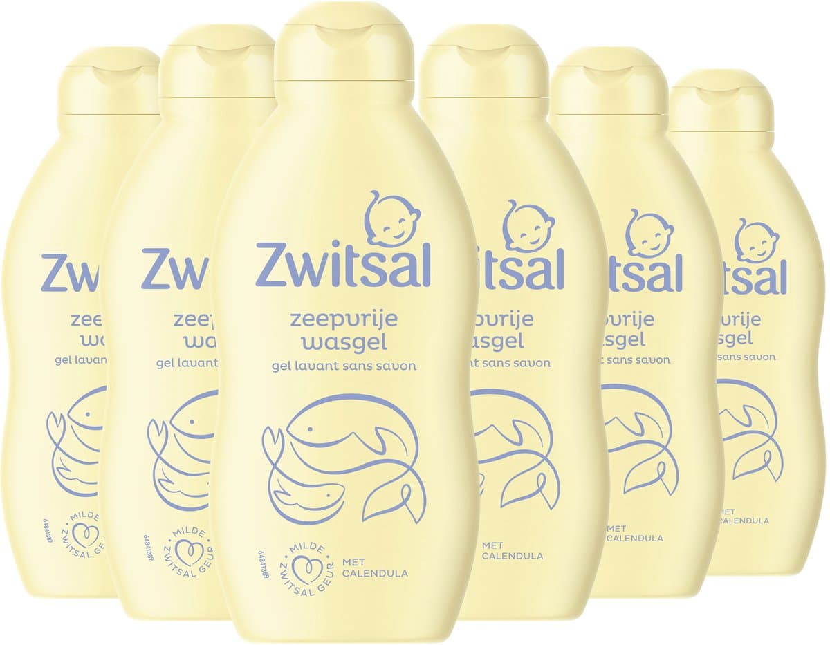 Zwitsal - Zeepvrije Wasgel - Baby - 6 x 200 ml (EAN: 8720181647352)