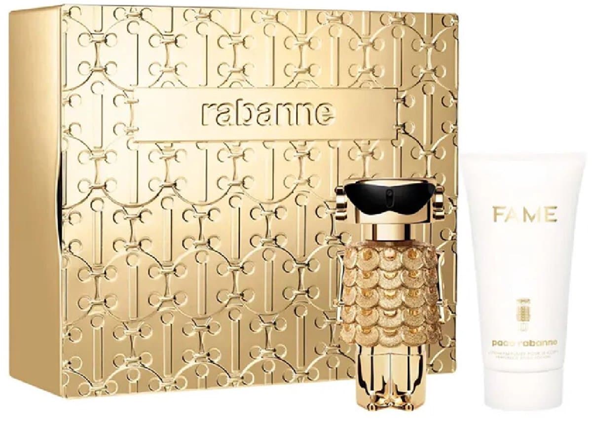 Paco Rabanne Fame Intense Giftset - 50 ml eau de parfum spray + 75 ml bodylotion - cadeauset voor dames (EAN: 3349668635108)
