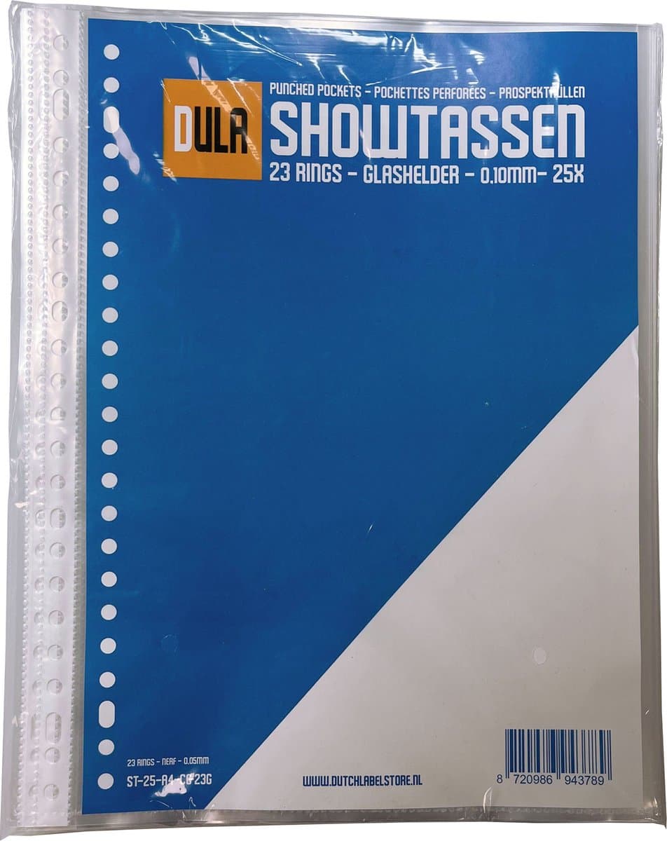 DULA Showtassen - Insteekhoezen - 25 stuks - Glashelder - A4 - 23 gaten - Showtas PP (EAN: 8720847682741): Waarom een showtas onmisbaar is