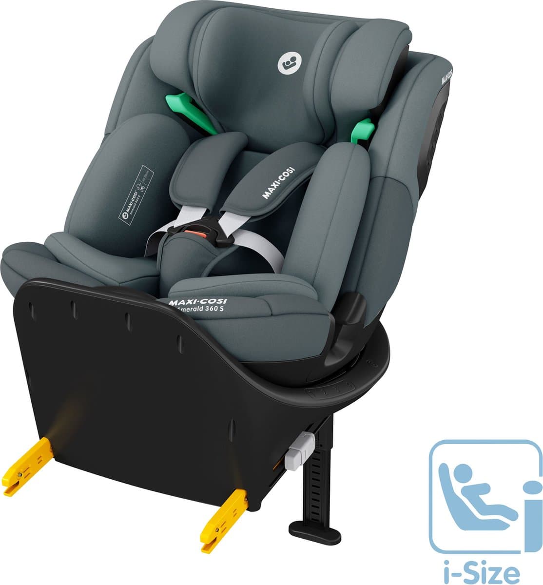 Maxi-Cosi Emerald 360 S i-Size - Autostoel - Tonal Graphite - Vanaf de geboorte tot 12 jaar (EAN: 8712930005391)