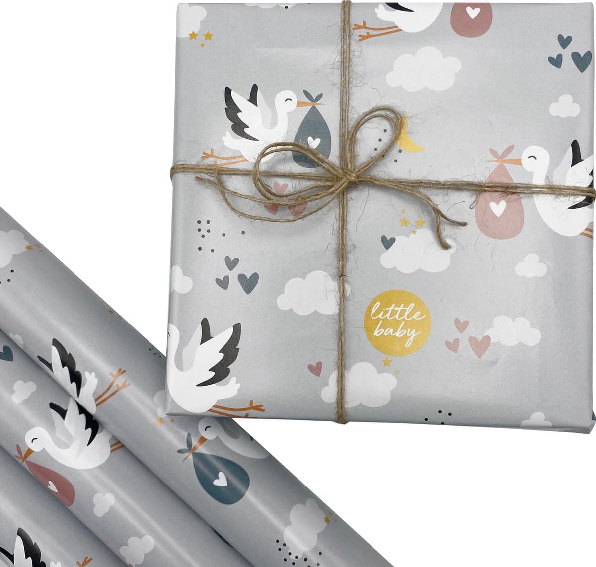 Hippekaartjeswinkel - Inpakpapier Baby Ooievaar - 2 rollen 70CM - Cadeaupapier - Baby - Inpakken - Jongen - Meisje (EAN: 8720254973616): 🎁 Waarom ik meteen “ja” zei