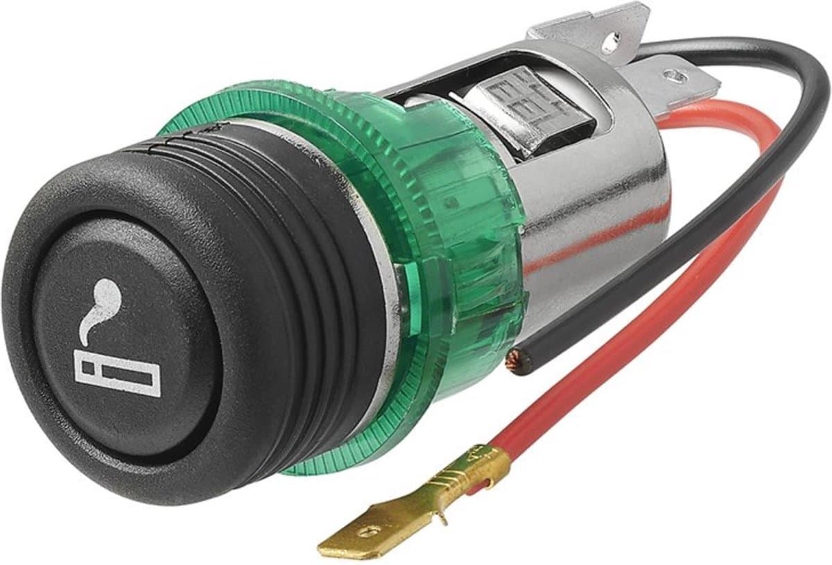 ProPlus Sigarettenaansteker met verlichting - Inbouwdoos - 12V/24V - Ø 28 mm - Zwart/Groen (EAN: 8718546659775): 🔧 **Wat is het ProPlus Sigarettenaansteker**