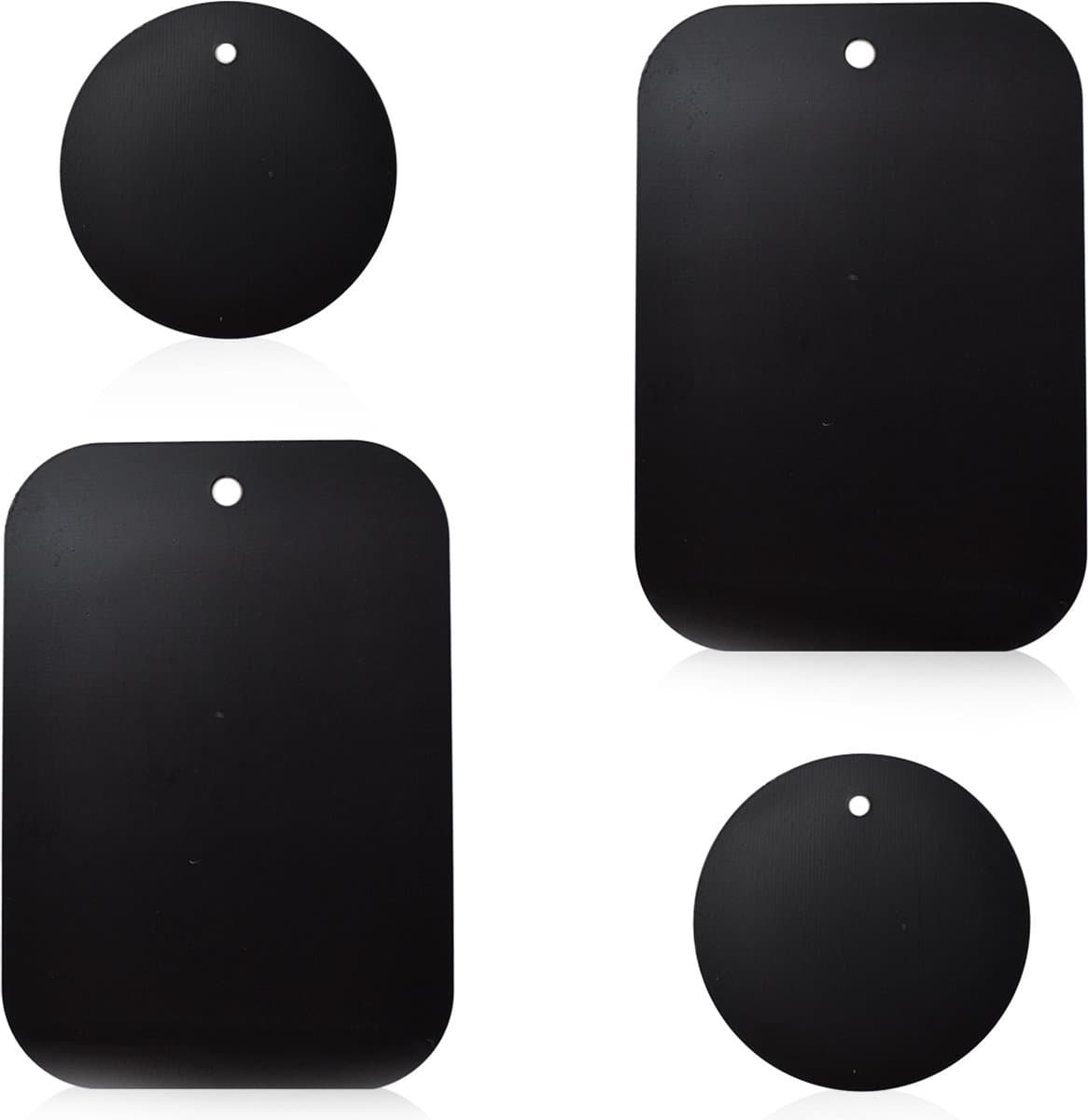Metalen Platen - Voor Auto Magneet - Mobiele telefoons - Auto telefoonhouder - Zelfklevend - Sticker - Set van 4 (EAN: 8720167425042)